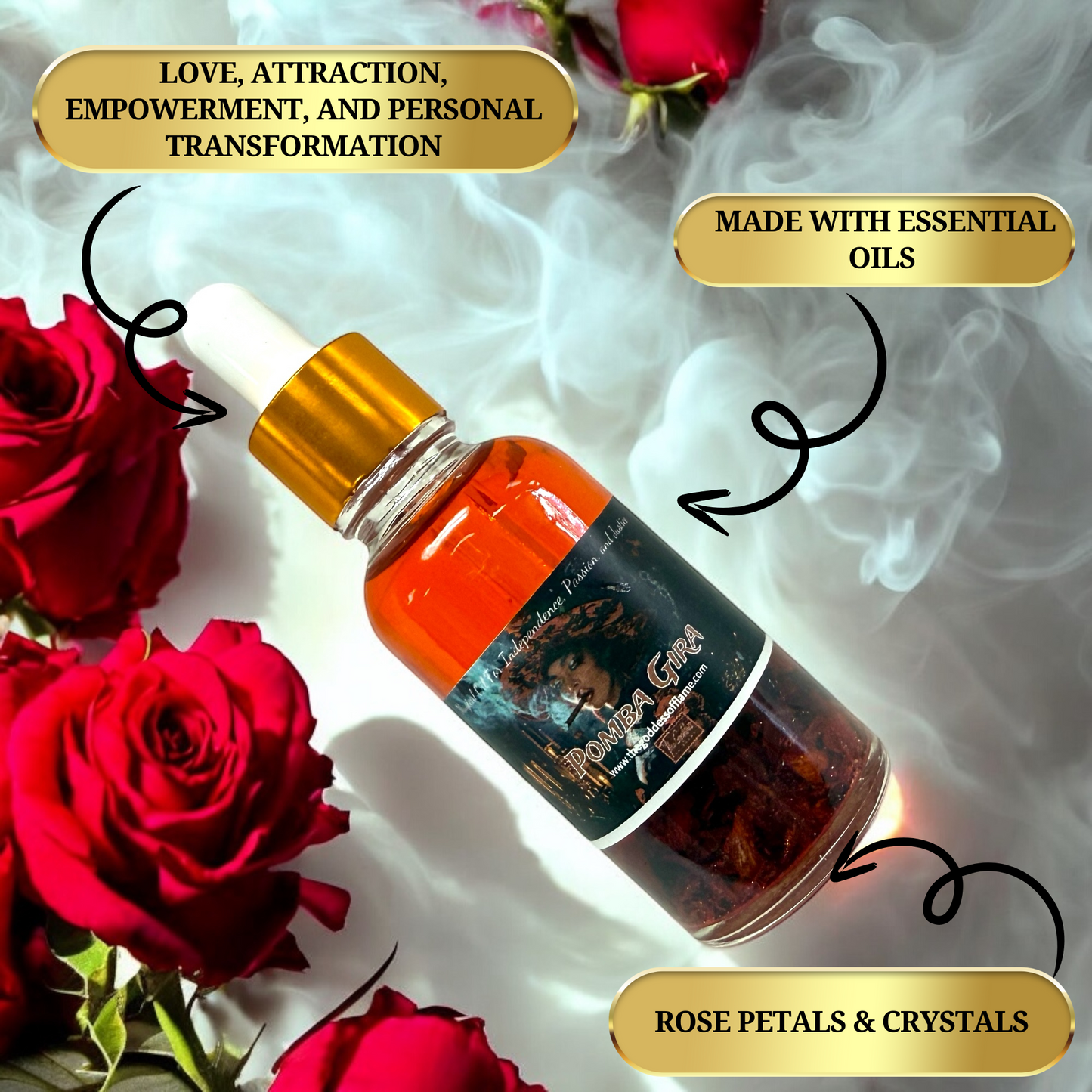 Pomba Gira Conjure Oil - Attract love, Confidence, and Abundance