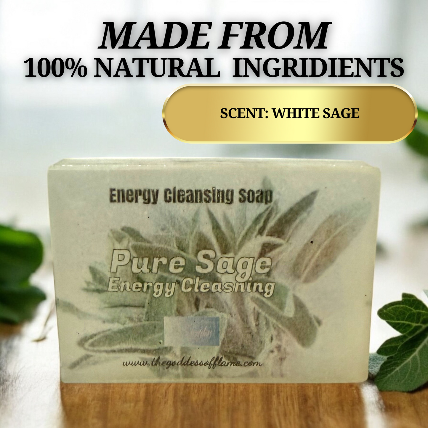 Pure Sage Soap- Smudging, Energy Cleansing & Removing Negativity