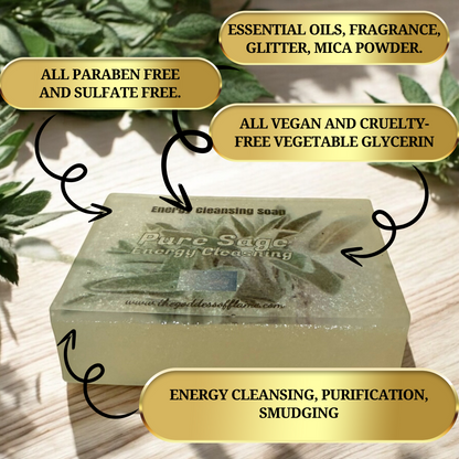 Pure Sage Soap- Smudging, Energy Cleansing & Removing Negativity