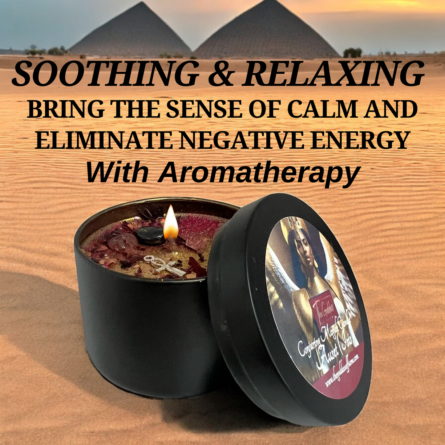 Egyptian Goddess Auset ( Isis) Conjuring Spell Candle