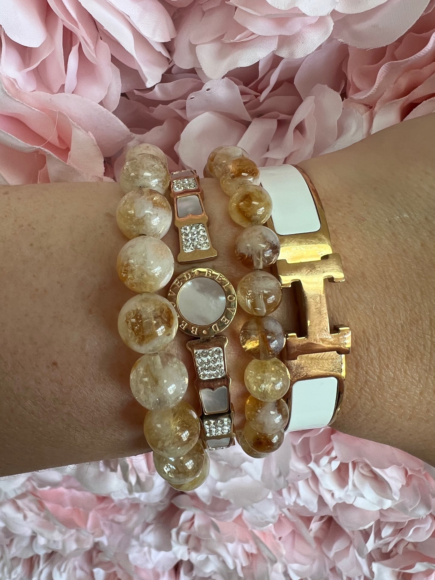 Citrine Crystal Bracelet 10mm