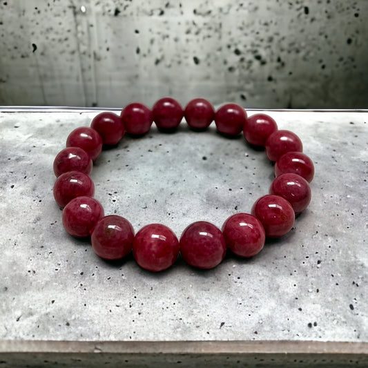 Rhodochrosite Crystal Bracelet 12mm